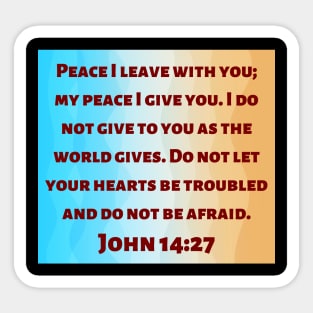 Bible Verse John 14:27 Sticker